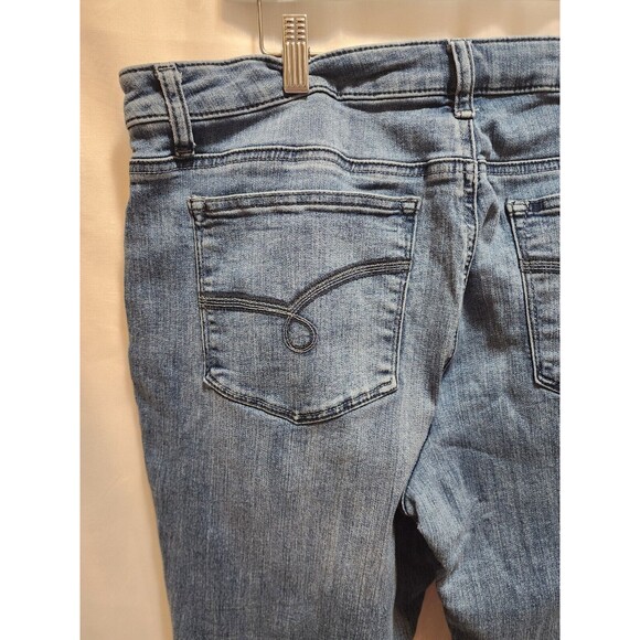 LEE RIDERS WOMENS 18 M BLUE JEANS STRETCHY WHISKER WASH ESSENTIAL BASIC EVERYDAY - Picture 10 of 15